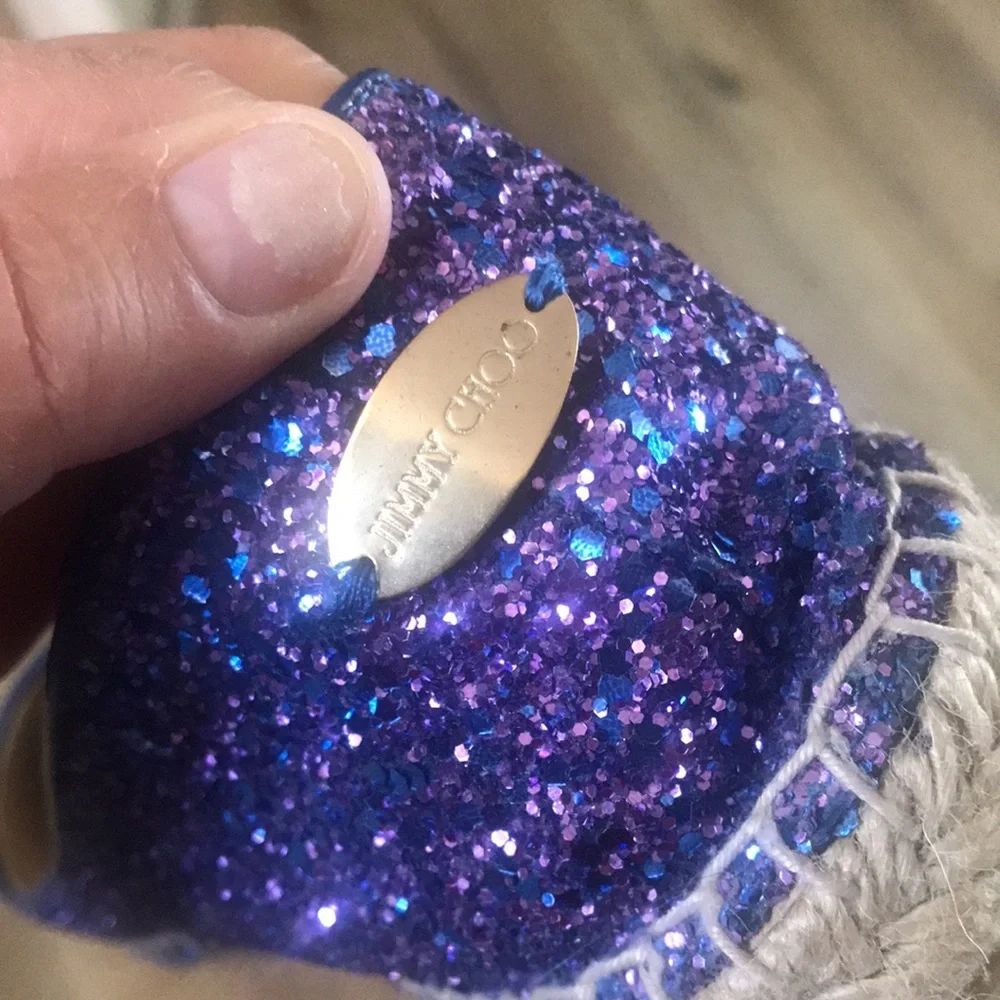 🛑 1 hour sale. Jimmy Choo, Like New, sparkle espadrilles - Picture 11 of 11